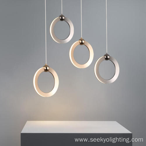 Vertical ring 360° luminous led small pendant light